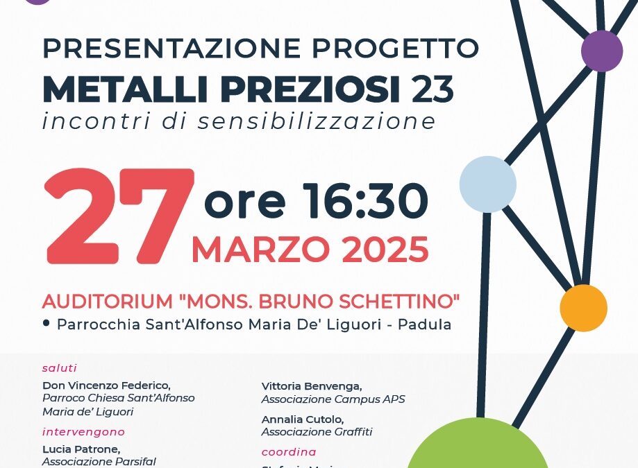 AL VIA NEL VALLO DI DIANO 5 LABORATORI EDUCATIVI RIVOLTI A BAMBINI E RAGAZZI. IL 27 MARZO A PADULA (SA) I° INCONTRO DI SENSIBILIZZAZIONE